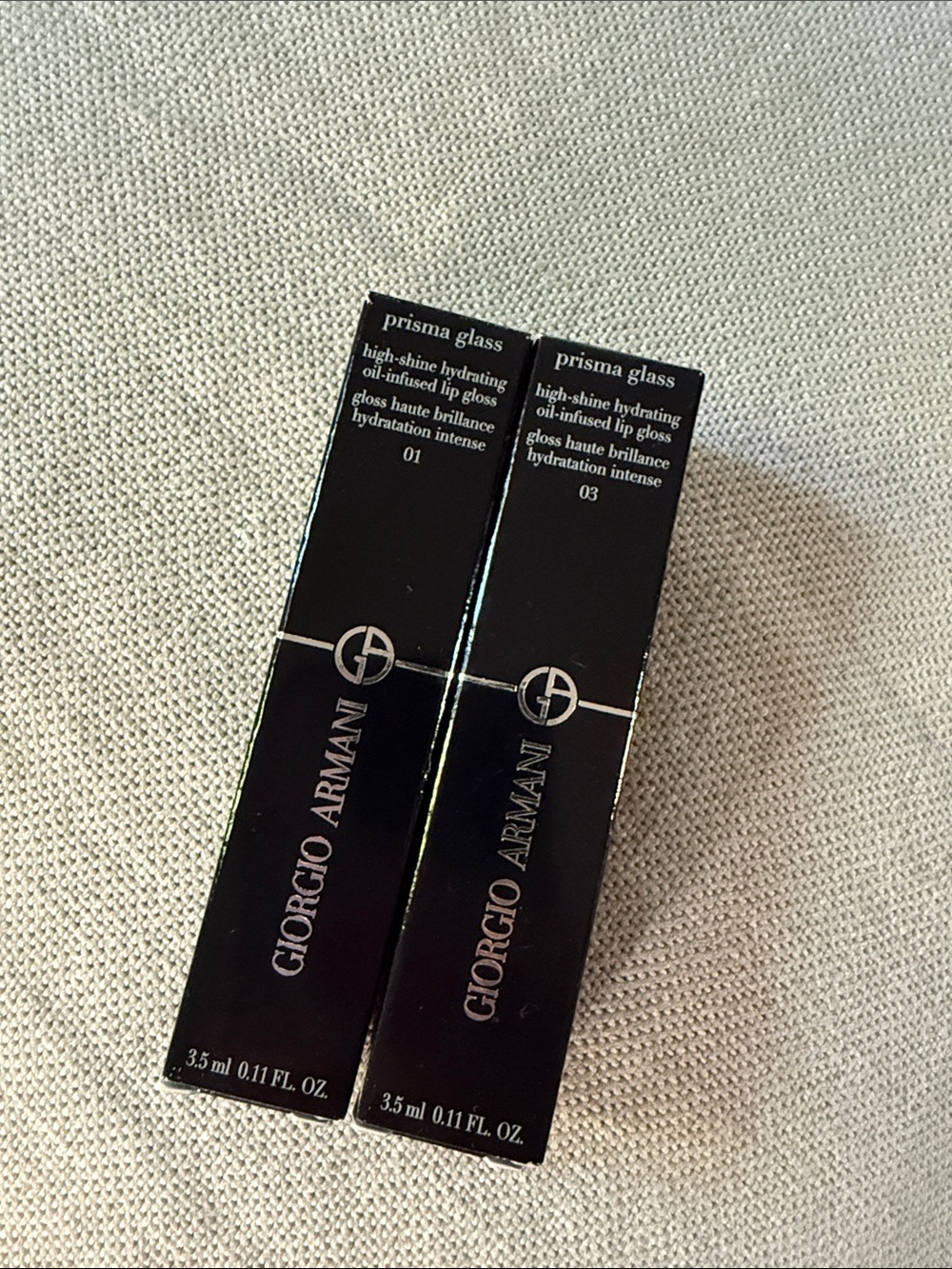 Brand new never touched - Giorgio Armani Black Lip Gloss Boxes (01 & 03)